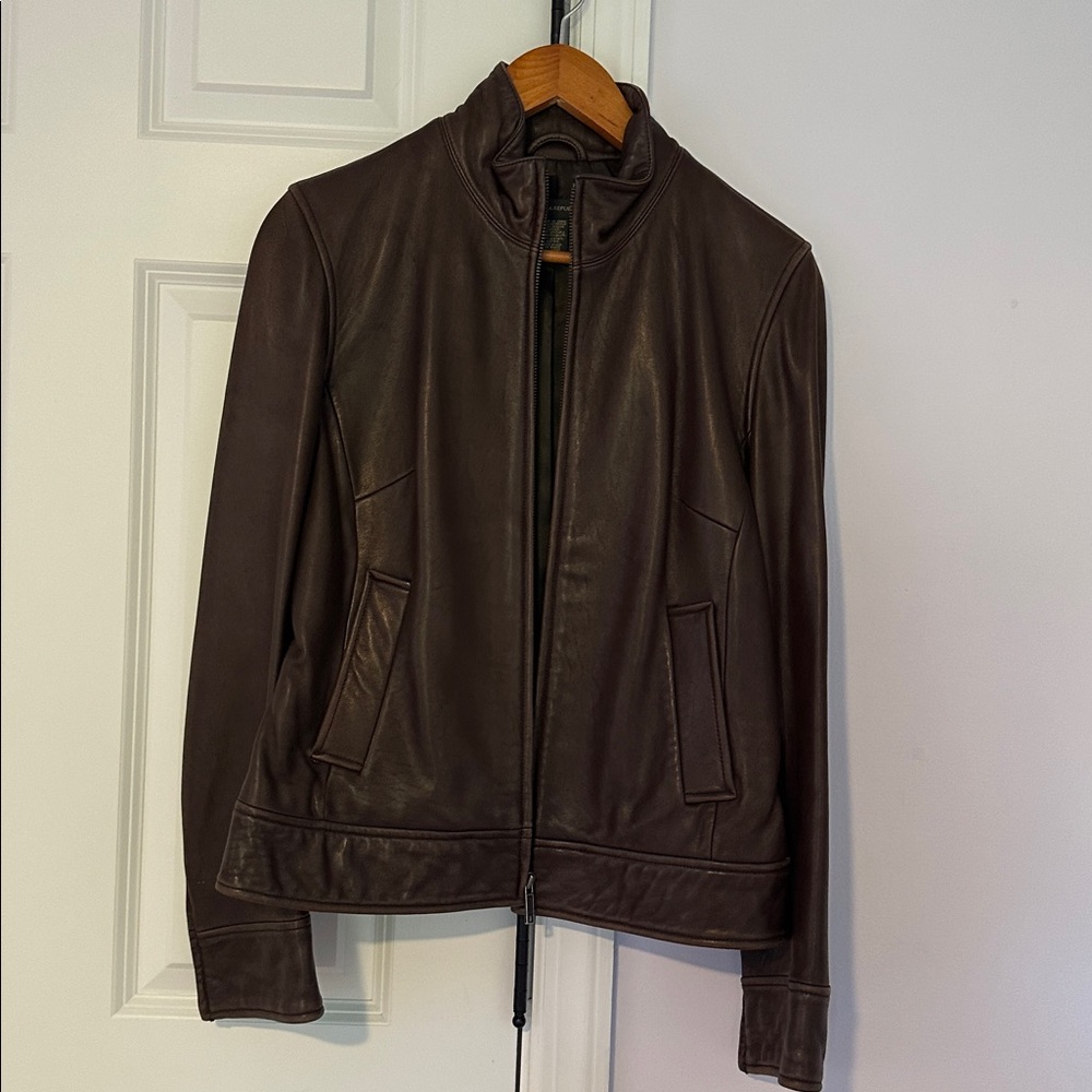 Banana Republic Dark Brown Leather Jacket